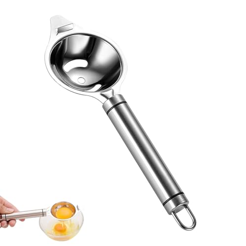 Eigelbtrenner Eiertrenner Edelstahl 304 mit Griffen Eiweiß Trenner für Küchen DIY Backen Hilfsmittel Werkzeug Spülmaschinenfreundlich von XINTANGXIA