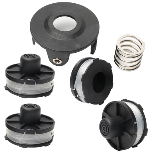 Strimmerfaden für Makita Akkusense 18V DUR181Z, DUR181RF, DUR181, Ersetzen Makita 195858-1/196146-9 Fadenspulen (4 Ersatzspulen +1 Trimmerabdeckung + 1 Feder) von XINTONG