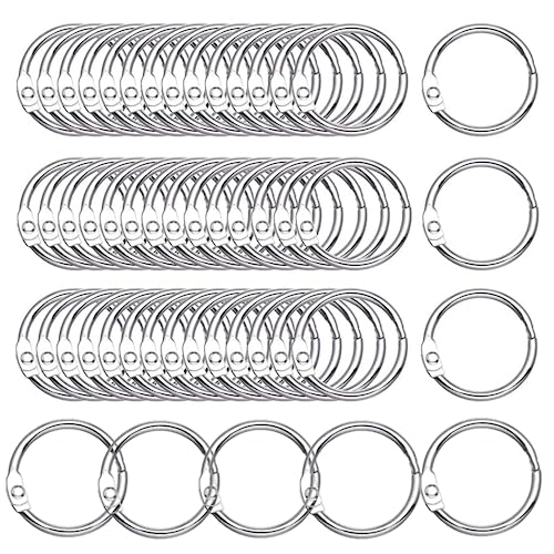 50 Stück Vorhangringe Metall Gardinenringe Duschvorhang Ringe Rundringe Vorhang Clips von XINTONG