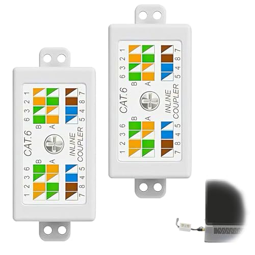 2 Stück Cat6 Anschlussdose, Cat6 RJ45 Anschlussdose, Punch Down Ethernet Inline-Koppler, Hochgeschwindigkeits-LAN/Powerline-Netzwerkkabel-Anschluss, Krone Joiner Verlängerungsadapter für 2 Stück Cat6 Anschlussdose, Cat6 RJ45 Anschlussdose, Punch Down Ethernet Inline-Koppler, Hochgeschwindigkeits-LAN/Powerline-Netzwerkkabel-Anschluss, Krone Joiner Verlängerungsadapter für von XINXINGDINGSHENG