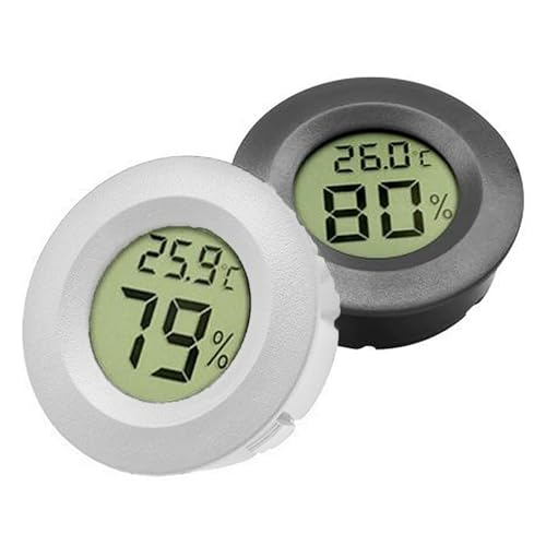 2 Stück Reptilienthermometer und Hygrometer, LCD Digital Reptilien Temperatur & Luftfeuchtigkeit Monitor für Schlangen/Eidechsen/Spinnen/Schildkröten/Geckos in Brutkästen, Terrarien von XINXINGDINGSHENG
