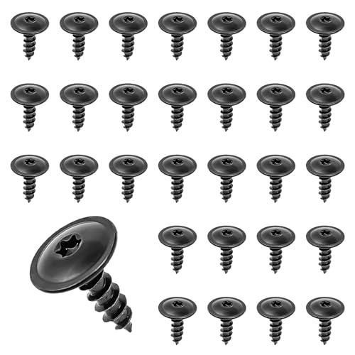 30 Stück selbstschneidende Schrauben, kleine Metallschraube passend für M4 M5, Radlauf-Innenauskleidung, Spritzschutzschrauben, Torx-Schrauben, kompatibel mit Volkswagon-Audi-Motorabdeckung von XINXINGDINGSHENG