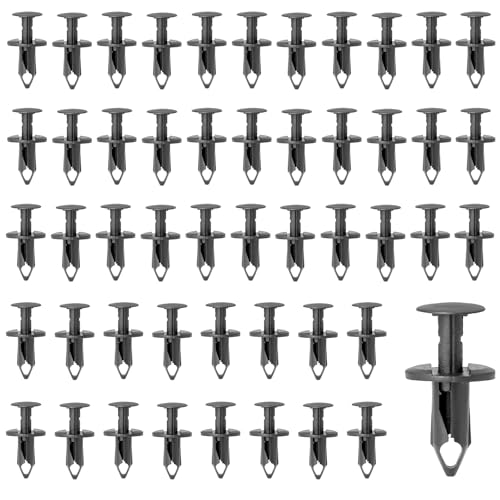 50 Stück längere Befestigungsclips für Zierleisten, 8 mm Kunststoffnieten, Stoßstangen-Befestigungs-Clips, kompatibel mit der Befestigung von Teppich, Futter oder dekorativen Paneelen im Autoinnenraum von XINXINGDINGSHENG
