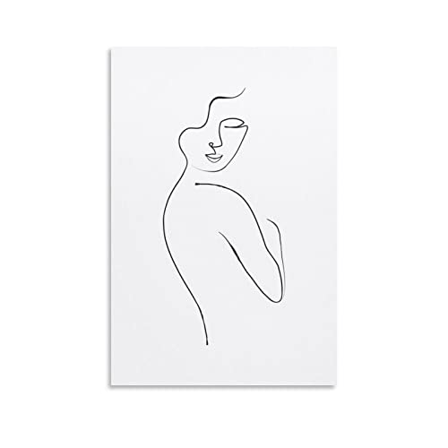 Elegante Linienzeichnung, moderne Kunst-Poster, Frau 1, Wandkunst, Poster, dekoratives Schlafzimmer, moderner Heimdruck, Poster, 20 x 30 cm von XINXUN