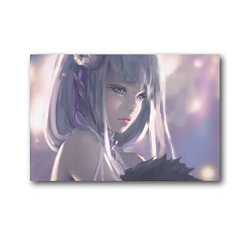 Emilia Anime Poster Re Zero Kara Hajimeru Isekai Seikatsu 1 Leinwand Wandkunstdrucke Poster Geschenke Foto Bild Malerei Poster Raumdekor Heimdeko 60 x 90 cm von XINXUN