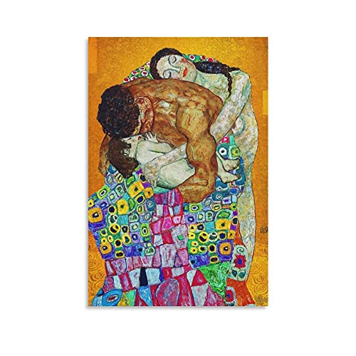 Gustavv Klimt Moderne Kunst Malerei Poster Die Familie Poster Wandkunst Gemälde Leinwand Geschenk Wohnzimmer Drucke Schlafzimmer Dekor Poster Kunstwerke 50 x 75 cm von XINXUN