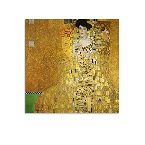 Gustavv Klimt Moderne Kunst Malerei Poster Frau in Gold Leinwand Kunst Poster und Wandkunst Bild Druck Modern Family Schlafzimmer Dekor Poster 70x70cm von XINXUN