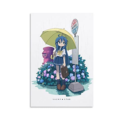 XINXUN Izumi Konata Anime-Poster, Motiv: Glücksstern, 1 Poster, dekoratives Gemälde, Leinwand, Wandkunst, Wohnzimmer, Schlafzimmer, Gemälde, 30 x 45 cm von XINXUN