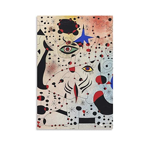 Joan Miró Klassisches Gemälde, abstrakte Kunst, Poster, Wandkunst, Poster, Gemälde, Leinwand, Poster, Kunstwerke, Geschenkidee, Raumästhetik, 50 x 75 cm von XINXUN