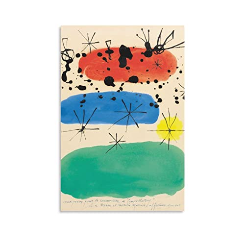 Joan Miró Klassisches Gemälde, abstrakte Kunst, Poster, Wandkunst, zum Aufhängen, Bilddruck, Schlafzimmer, dekoratives Gemälde, Poster, Raumästhetik, 30 x 45 cm von XINXUN