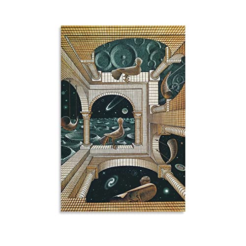 Maurits Cornelis Escher Abstrakte moderne Kunstwerke Poster 3 Druck Foto Kunst Gemälde Leinwand Poster Home Deko Schlafzimmer Moderne Dekor Poster Geschenke 50 x 75 cm von XINXUN