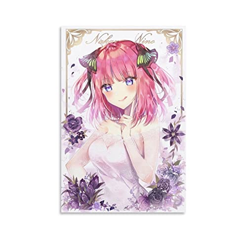 Nakano Nino Anime-Poster 5 Toubun No Hanayome Hochzeitskleid, 1 Geschenk, Leinwandgemälde, Poster, Wandkunst, dekoratives Bild, Drucke, moderne Dekoration, gerahmt, ungerahmt 30 x 45 cm von XINXUN