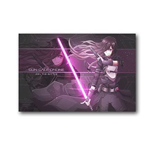 SAO Sword Art Online Anime Poster Kirito Phantom Schwert Bild Druck Wandkunst Poster Malerei Leinwand Poster Kunstwerke Geschenkidee Zimmer Ästhetik 20 x 30 cm von XINXUN