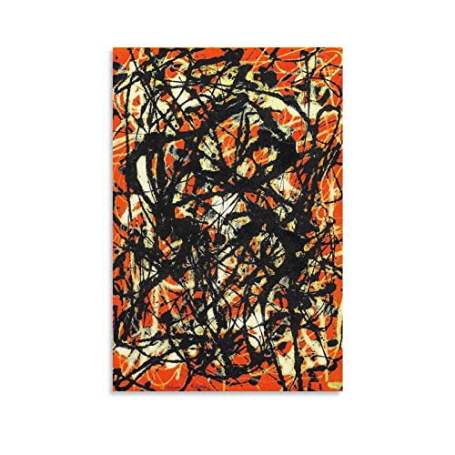 XINXUN Jackson Pollock Abstrakte moderne Kunst Poster 1 Bild Druck Wandkunst Poster Malerei Leinwand Poster Kunstwerke Geschenkidee Zimmer Ästhetik 30 x 45 cm von XINXUN