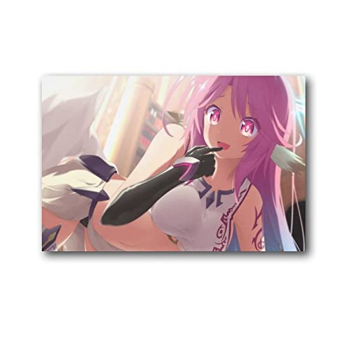 XINXUN No Game No Life Japanische Anime-Poster Flueqel Jibril Bild Druck Wandkunst Poster Malerei Leinwand Poster Kunstwerke Geschenkidee Raumästhetik 30 x 45 cm von XINXUN