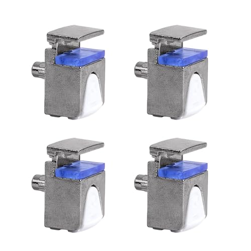 Praktische Glashalterungen, verstellbar, stabile Zinklegierung, für 10 x 12 mm Glas, mit langlebigen, sicheren, verstellbaren Halterungen, 4 Stück Praktische Glashalterungen, verstellbar, stabile Zinklegierung, für 10 x 12 mm Glas, mit langlebigen, sicheren, verstellbaren Halterungen, 4 Stück von XINYIN