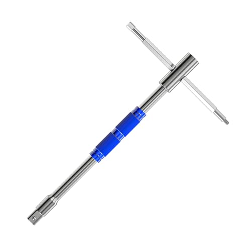 XINYIN T-Stangen-Ratschenschlüssel mit hohem Drehmoment und austauschbaren Köpfen, Schiebehebel für 1/2 Zoll, 3/8 1/4 Zoll Stecknuss, solide, rutschfeste Stecknuss-Adapter-Werkzeug XINYIN T-Stangen-Ratschenschlüssel mit hohem Drehmoment und austauschbaren Köpfen, Schiebehebel für 1/2 Zoll, 3/8 1/4 Zoll Stecknuss, solide, rutschfeste Stecknuss-Adapter-Werkzeug von XINYIN
