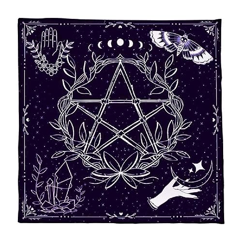 XINYIN Tischdecke Tarot Rune Wahrsagerei Decke Tisch Astrologie Oracles Teppich Gesellschaft Quadratische Form Pendel Tischdecke Tischdecke Wahrsagerei Spiel Gesellschaft Tischdecke Pendel Teppich von XINYIN