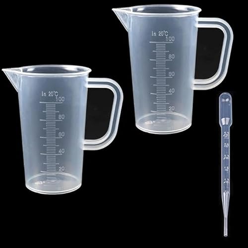 XINYOUZEFA 2 Stück Messbecher 100ml, Messbecher Kunststoff, mit Tropfer, Griff, Skala, Bruchsicher und Spülmaschinengeeignet, Hitzebeständige, Präzisions für Küche, Labor, Waschmittel XINYOUZEFA 2 Stück Messbecher 100ml, Messbecher Kunststoff, mit Tropfer, Griff, Skala, Bruchsicher und Spülmaschinengeeignet, Hitzebeständige, Präzisions für Küche, Labor, Waschmittel von XINYOUZEFA