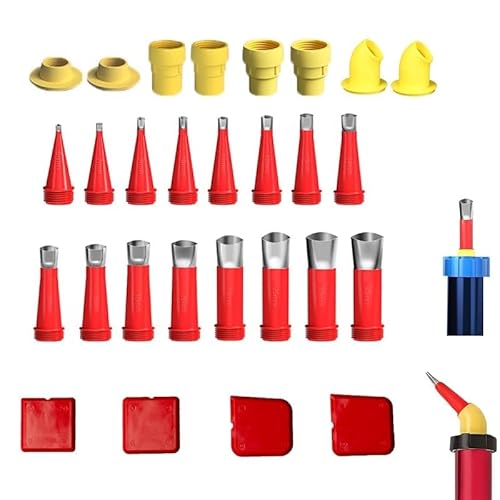 XINYOUZEFA 28 Stück Universal Integrierte Gummidüse Werkzeug Kit, Edelstahl Düse Silikon, Silikonspritze Aufsätze, Dichtungsfinisher, Verschiedene Größen Edelstahldüsen, Kartuschenspitzen XINYOUZEFA 28 Stück Universal Integrierte Gummidüse Werkzeug Kit, Edelstahl Düse Silikon, Silikonspritze Aufsätze, Dichtungsfinisher, Verschiedene Größen Edelstahldüsen, Kartuschenspitzen von XINYOUZEFA