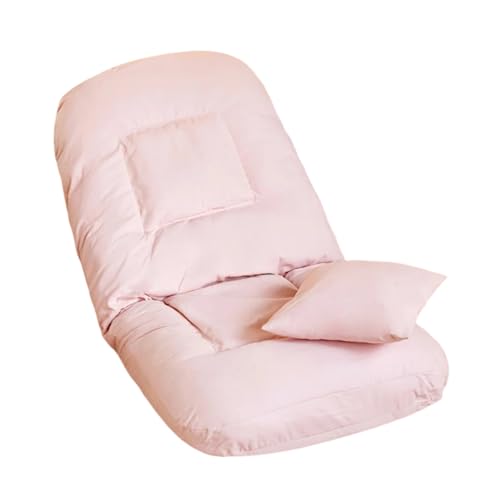 XINYUEMAIC Bodenstuhl Faltbar, Lazy Sofa, Relaxsessel klappbar, Meditationsstuhl, Bodensessel mit Verstellbarer Lehne, Lesesessel für Zuhause oder Büro Braun (Rosa) von XINYUEMAIC