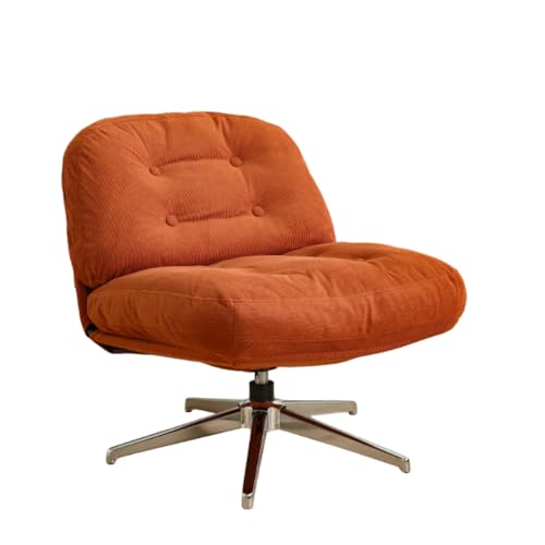 XINYUEMAIC Bürostuhl ohne Armlehne, Sessel Wohnzimmer mit gekreuzten Beinen, Ergonomischer Drehstuhl mit Extra Stoff großes Kissen, Schreibtischstuhl für Heimbüro,Vanity,Schlafzimmer (Karamellfarbe) XINYUEMAIC Bürostuhl ohne Armlehne, Sessel Wohnzimmer mit gekreuzten Beinen, Ergonomischer Drehstuhl mit Extra Stoff großes Kissen, Schreibtischstuhl für Heimbüro,Vanity,Schlafzimmer (Karamellfarbe) von XINYUEMAIC