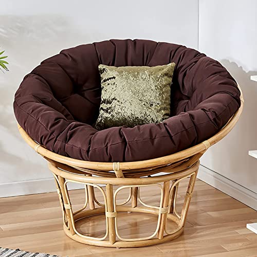 XINYUWZ Papasansessel Kissen,Rund Papasan Sessel,Polster Für Papasansessel,Auflage,Polyrattan Sessel Hängesessel Kissen Papasan Stuhlkissen,(Nur Stuhlkissen),Wei(Size:100x100cm,Color:Braun) von XINYUWZ