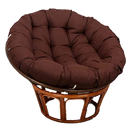 XINYUWZ Papasansessel Kissen,Rund Papasan Sessel,Polster Für Papasansessel,Auflage,Polyrattan Sessel Hängesessel Kissen Papasan Stuhlkissen Durchmesser 110cm,(o(Size:80x80cm,Color:Braun) von XINYUWZ