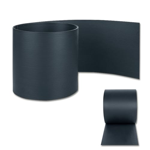 XINZI Garten Sichtschutz Zaun 250x19cm Hart PVC Doppelstabmattenzaun Dekorative Sichtschutzstreifen Zäune Gartensichtschutz für Patio Balkon Hof Doppelstabmatten (100m, Anthrazit) von XINZI
