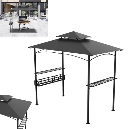 XINZI Grillpavillon mit Winterfestem Design, Stabile Metallkonstruktion, Polyester Dachmaterial, inkl. Stauraumbasket für Garten, Terrasse, Grill Dach für Grill und Outdoor-Aktivitäten,Grau XINZI Grillpavillon mit Winterfestem Design, Stabile Metallkonstruktion, Polyester Dachmaterial, inkl. Stauraumbasket für Garten, Terrasse, Grill Dach für Grill und Outdoor-Aktivitäten,Grau von XINZI