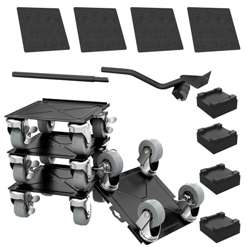 XINZI Möbel Transportroller Set 4 Stück Möbelroller Umzughelfer Transportrollen Schwerlast Möbelheber mit 360° Drehrollen Transporthilfe Möbeltransportrollen Möbeltransporthilfe, Tragfähigkeit 454 kg von XINZI