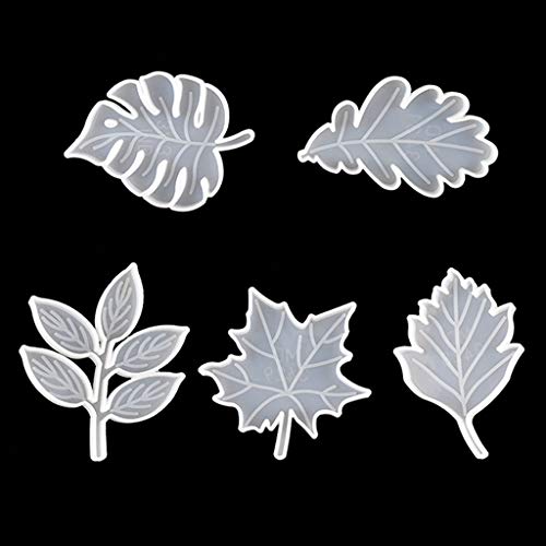 5 Teile/satz Blätter Spiegel Harz Form Maple Leaf Muster Tasse Matte Silikon Form Tisch Dekor Für Handwerk von XINgjyxzk