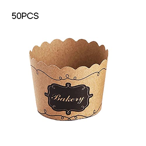 50PCS Cupcake Liner Kuchen Wrapper Backen Cup Tray Kuchen Tassen Öldicht Kuchen Wrapper Party Liefert von XINgjyxzk
