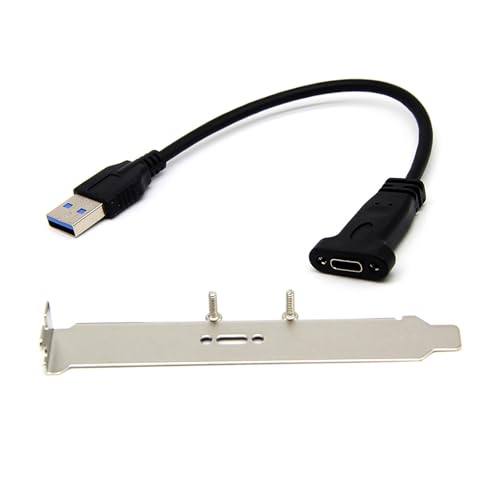 XINgjyxzk Computergehäuse Mainboard Adapter Schraubt USB A Stecker Auf USB C Buchse Mit Halterung Für Sichere Installation Und Stabilität von XINgjyxzk