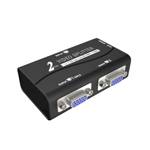 XINgjyxzk Doppelter VGA Splitter Adapter Für Monitore Unterstützt Eine Auflösung Von 1920 X 1440 Für Eine Verbesserte Signalanzeige 1 Bis 2 VGA Duplikatoren von XINgjyxzk
