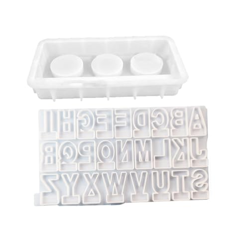 XINgjyxzk Silikonform mit englischen Buchstaben, Aromatherapie-Ständer, Teelicht von XINgjyxzk