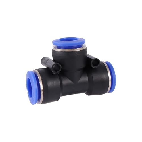 XIOKLM Pneumatische Armatur, Rohrverbinder, Luft-Schnellverschraubungen, Wasserschlauch, Kunststoff, 4 mm, 6 mm, 8 mm, 10 mm, 12 mm, 14 mm, PU-PY-Anschlüsse (PE, 10 mm) von XIOKLM
