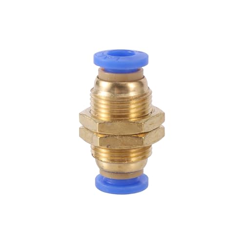 XIOKLM Pneumatische Armatur, Rohrverbinder, Schlauch, Schnellverschraubung, Wasserschlauch, Kunststoff, 4 mm, 6 mm, 8 mm, 10 mm, 12 mm, 14 mm, PU-PY-Anschlüsse (PM, 8 mm) von XIOKLM