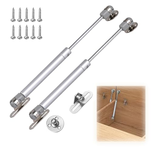 2 Stück Gasdruckfeder Klappenbeschlag Hydraulic Gasdruckfeder Schranktür Möbel Gasfeder Gasdruckdämpfer Gas Strut Lift Dämpfer Klappenbeschlag für Küchenschrank Bücherschränke Türscharniere 200N von XIONGXIAOZHI