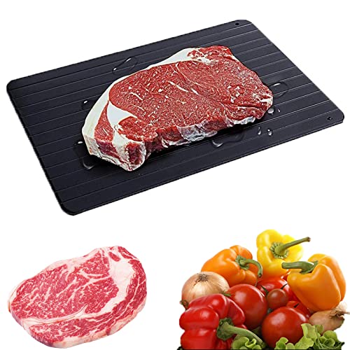 Auftauplatte Auftauen Tablett Auftauplatten Mit Tablett Rapid Defrosting Tray Auftauplatte zum Schnellen Auftauen für Küche,Gefrorenes Fleisch oder Fisch (23x16.5cm) von XIONGXIAOZHI