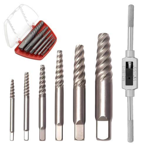 Schraubenausdreher Set [inkl. Windeisen | extra griffig] - Schrauben Ausdrehwerkzeug für gängigsten Schraubengrößen M3 - M25 | Linksbohrer Schraubenentferner, zum Entfernen Beschädigter Schrauben von XIONGXIAOZHI