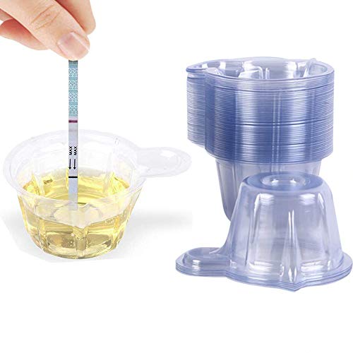 ATUIO 150 Pack 40ml Urine Cups Plastic Disposable Easy to Collect Urine Specimen Cups for Pregnancy Test/Ovulation Test/pH Test von XIPEGPA