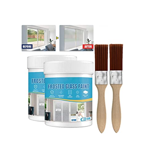 Frosted Glass Spray Paint, Door and Window Shading Frosted Glass Paint, Frost Spray Paint for Glass, Frosted Glass Paint, Waterproof & UV Resistant Matte Hazy Frost, Window Frost Spray (2Pcs) von XIRUJNFD