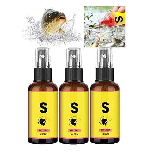 XIRUJNFD 2023 New Natural Bait Scent Fish Attractants for Baits, High Concentration Fish Bait Attractant Enhancer, Scent Fish Attractants for Baits, Fishing Accessories and Equipment (3Pcs) von XIRUJNFD