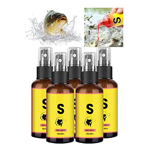 XIRUJNFD 2023 New Natural Bait Scent Fish Attractants for Baits, High Concentration Fish Bait Attractant Enhancer, Scent Fish Attractants for Baits, Fishing Accessories and Equipment (5Pcs) von XIRUJNFD