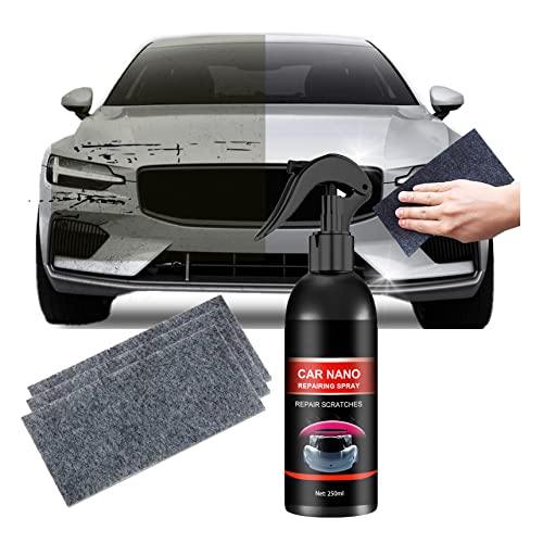 XIRUJNFD Car Scratch Repair Nano Spray, Nano Sparkle Cloth for Car Scratches, Car Nano Repairing Spray, Car Scratch Remover, Nano Car Scratch Removal Spray, Nano Spray for Cars (1Pcs 250ML) von XIRUJNFD