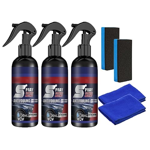 XIRUJNFD Multi-Functional Coating Renewal Agent, 4.3oz/120ml 3 In 1 High Protection Quick Car Coating Spray, Car Coating Agent, 3 In 1 Ceramic Car Coating Spray (3Pcs/360ml/4.3oz) von XIRUJNFD