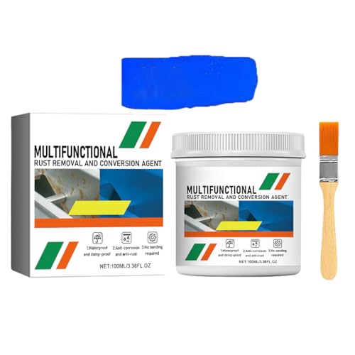 XIRUJNFD Rust Converter, Multifunctional Rust Removal and Conversion Agent, 2024 Water-Based Rust-Proof Paint Metal Paint, Rust Remover for Metal, Rust Converter for Metal (Blue,3.38Fl Oz) von XIRUJNFD