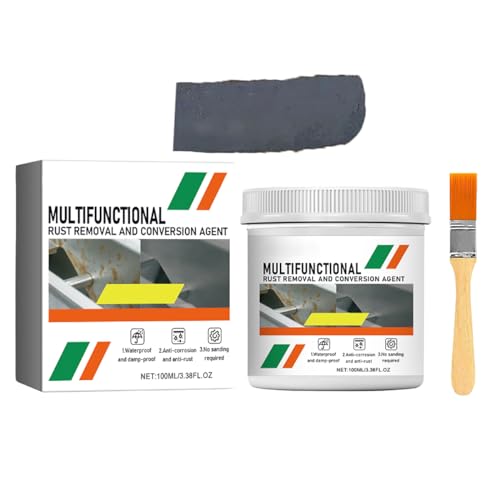XIRUJNFD Rust Converter, Multifunctional Rust Removal and Conversion Agent, 2024 Water-Based Rust-Proof Paint Metal Paint, Rust Remover for Metal, Rust Converter for Metal (Grey,6.76Fl Oz) von XIRUJNFD
