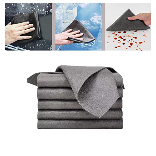 XIRUJNFD Thickened Magic Cleaning Cloth, Reusable Glass Polishing Cloth, Miracle Cleaning Cloth, Microfiber Towels, Micro Fiber Cloth for Glass (11.8 * 15.7in,5Pcs) von XIRUJNFD